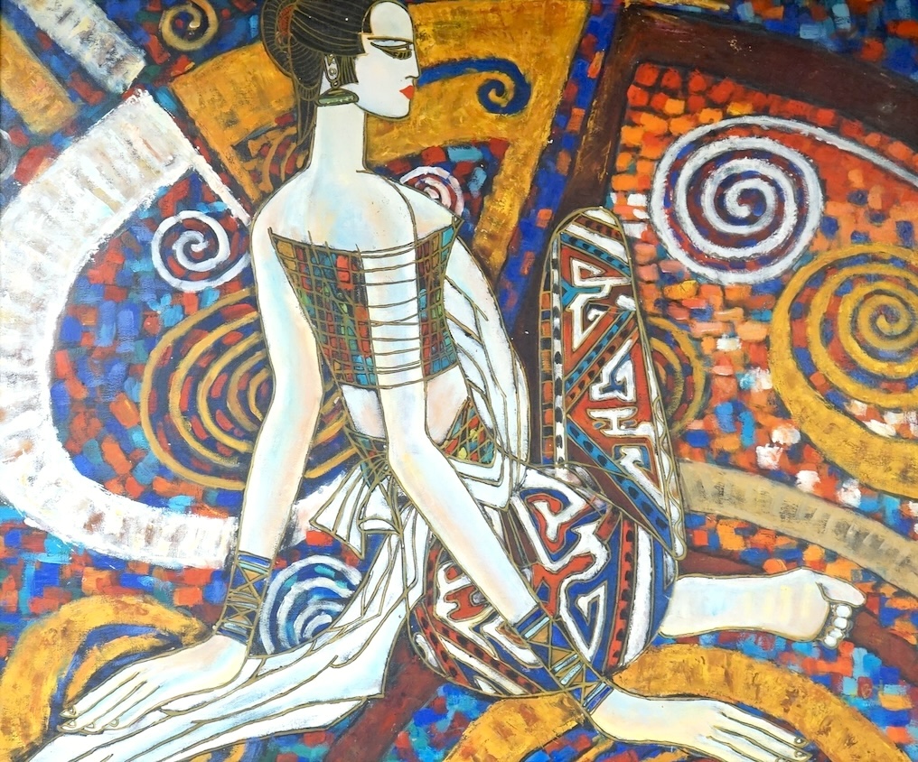 Ting Shao Kuang (Ding Shao Guang), Chinese b. 1939, 'Yoga Pose'